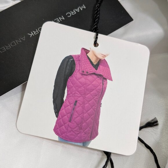 Marc New York | Andrew Marc Women's White Puffer Vest, Plus Size XXL, Full Zip - Picture 11 of 16